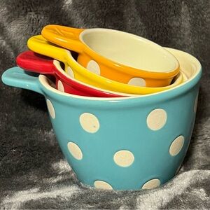 Creative Co-Op Polka Dot Measuring Cups Set
